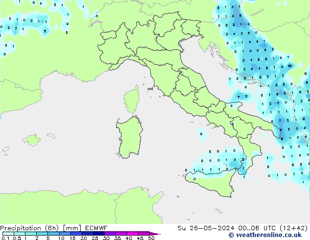 Z500/Rain (+SLP)/Z850 ECMWF Su 26.05.2024 06 UTC