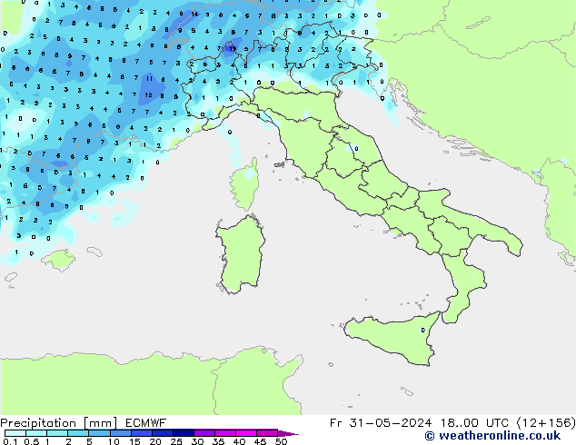 Yağış ECMWF Cu 31.05.2024 00 UTC