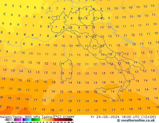 Z500/Rain (+SLP)/Z850 ECMWF пт 24.05.2024 18 UTC