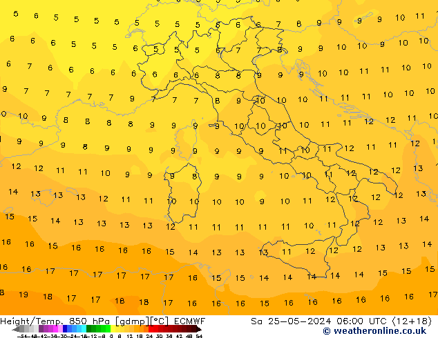 Z500/Rain (+SLP)/Z850 ECMWF So 25.05.2024 06 UTC