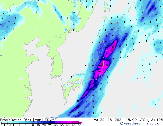 Z500/Rain (+SLP)/Z850 ECMWF We 29.05.2024 00 UTC