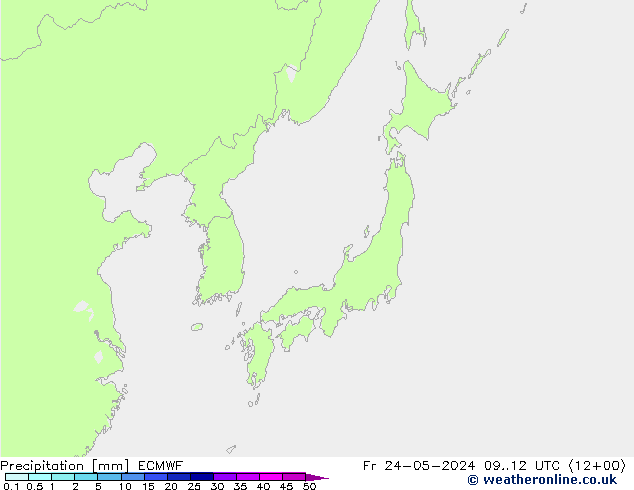 Niederschlag ECMWF Fr 24.05.2024 12 UTC