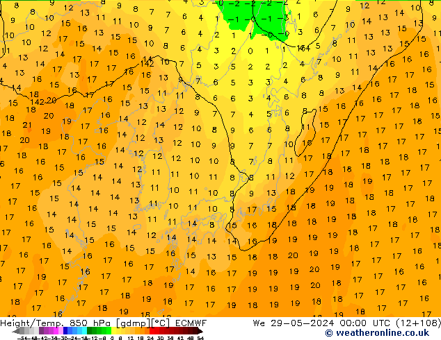 Z500/Rain (+SLP)/Z850 ECMWF We 29.05.2024 00 UTC