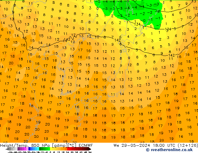 Z500/Rain (+SLP)/Z850 ECMWF We 29.05.2024 18 UTC