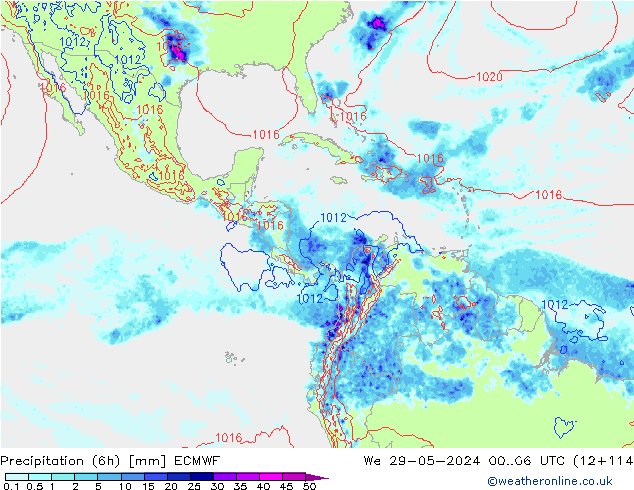 Z500/Rain (+SLP)/Z850 ECMWF We 29.05.2024 06 UTC