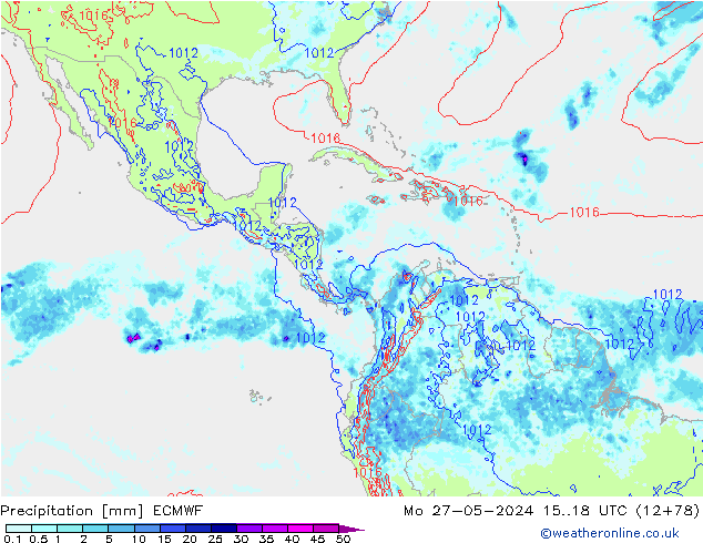 opad ECMWF pon. 27.05.2024 18 UTC