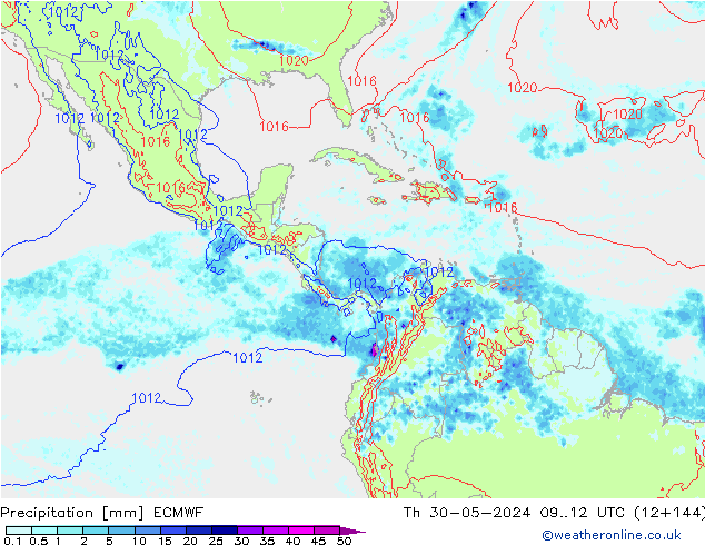 Precipitación ECMWF jue 30.05.2024 12 UTC