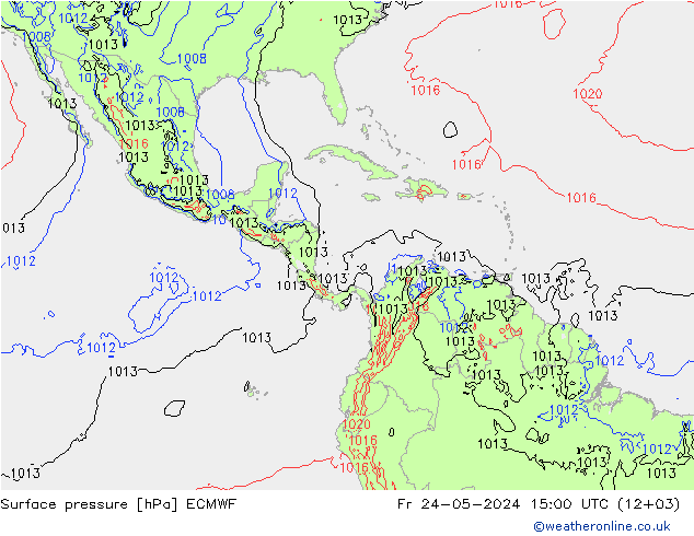 pression de l'air ECMWF ven 24.05.2024 15 UTC