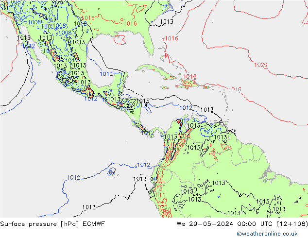 Surface pressure ECMWF We 29.05.2024 00 UTC