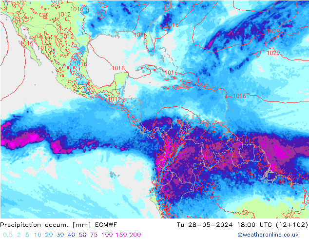 Precipitation accum. ECMWF  28.05.2024 18 UTC