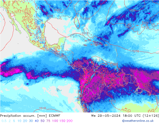 Toplam Yağış ECMWF Çar 29.05.2024 18 UTC