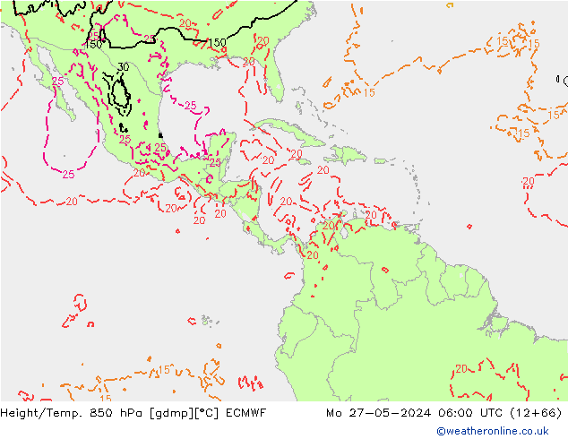 Z500/Rain (+SLP)/Z850 ECMWF Po 27.05.2024 06 UTC