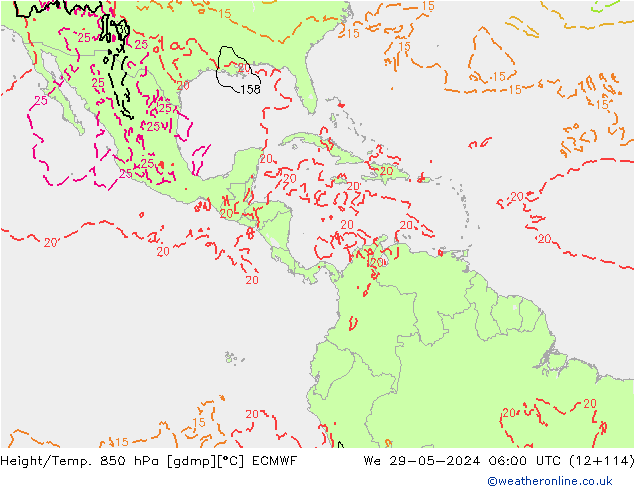 Z500/Rain (+SLP)/Z850 ECMWF We 29.05.2024 06 UTC