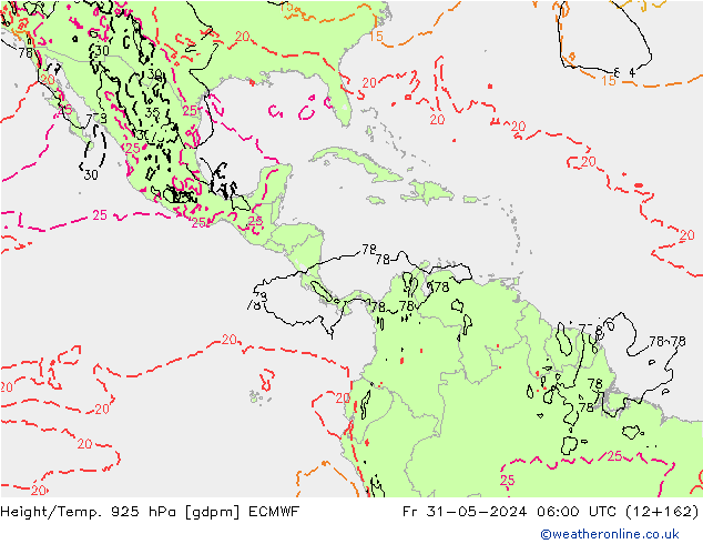 Height/Temp. 925 hPa ECMWF  31.05.2024 06 UTC