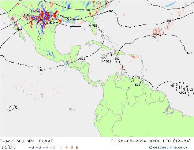 T-Adv. 500 hPa ECMWF mar 28.05.2024 00 UTC