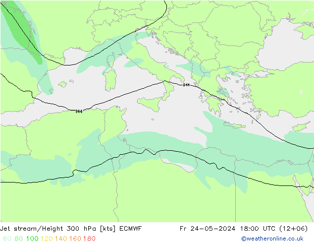 джет ECMWF пт 24.05.2024 18 UTC