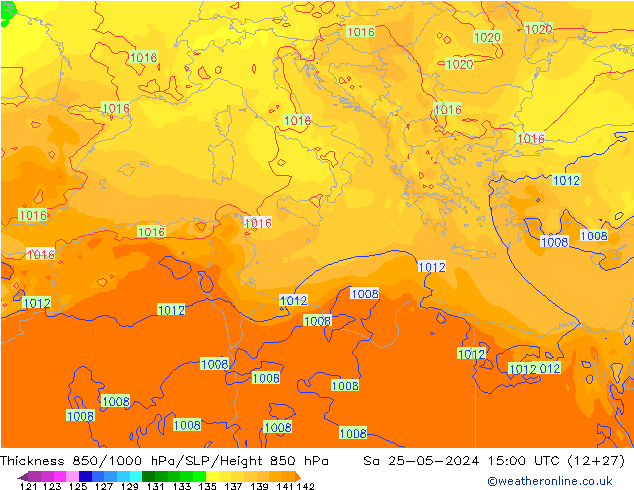 Thck 850-1000 hPa ECMWF so. 25.05.2024 15 UTC