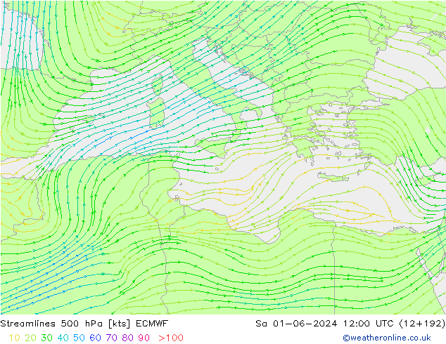  500 hPa ECMWF  01.06.2024 12 UTC