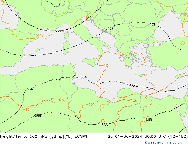 Z500/Regen(+SLP)/Z850 ECMWF za 01.06.2024 00 UTC