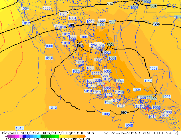 Thck 500-1000hPa ECMWF Sa 25.05.2024 00 UTC