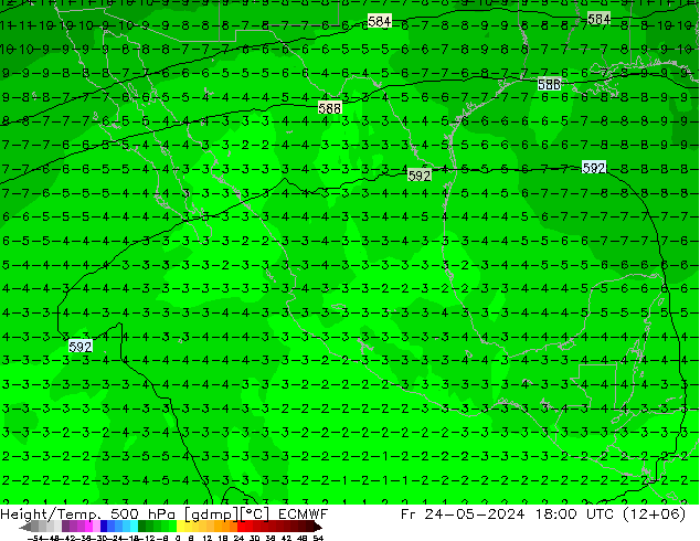 Z500/Rain (+SLP)/Z850 ECMWF Pá 24.05.2024 18 UTC