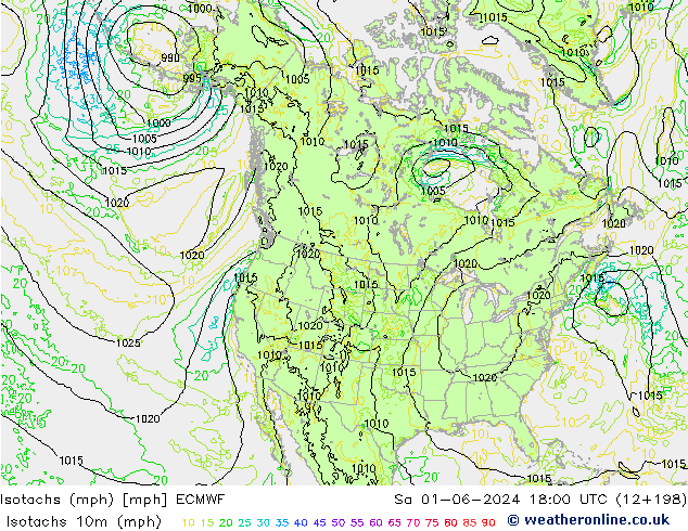 Isotachs (mph) ECMWF Sa 01.06.2024 18 UTC