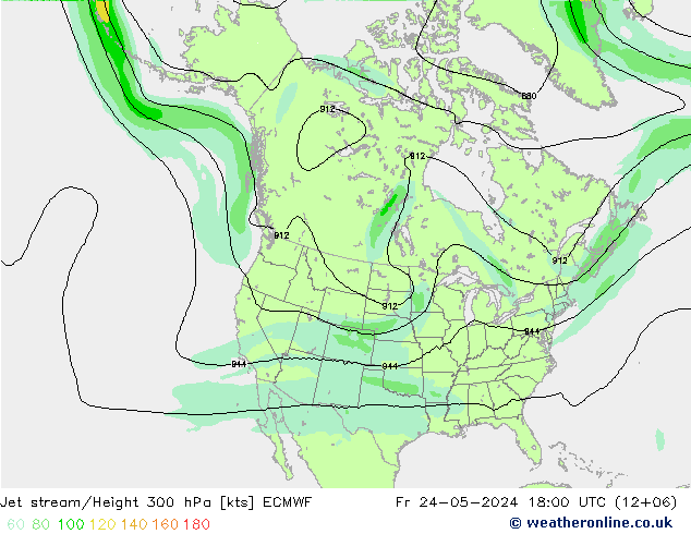 Jet Akımları ECMWF Cu 24.05.2024 18 UTC