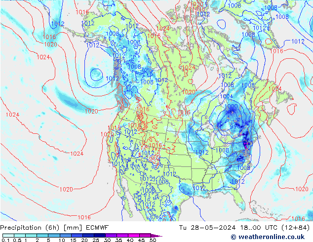 Z500/Rain (+SLP)/Z850 ECMWF Di 28.05.2024 00 UTC