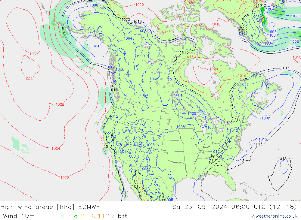 Windvelden ECMWF za 25.05.2024 06 UTC