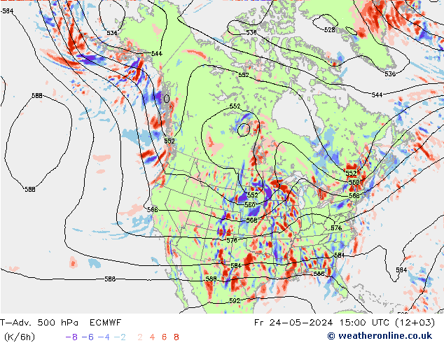 T-Adv. 500 hPa ECMWF vie 24.05.2024 15 UTC