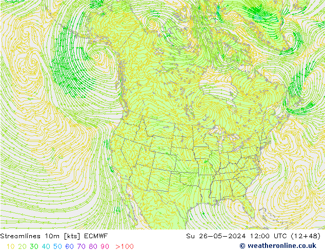 Rüzgar 10m ECMWF Paz 26.05.2024 12 UTC