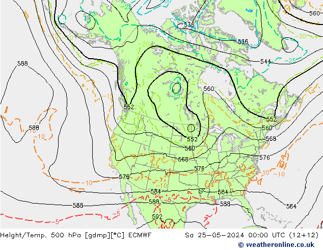 Z500/Rain (+SLP)/Z850 ECMWF  25.05.2024 00 UTC