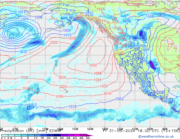 Z500/Rain (+SLP)/Z850 ECMWF Fr 31.05.2024 00 UTC