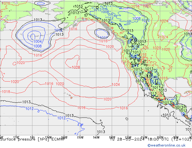 Surface pressure ECMWF Tu 28.05.2024 18 UTC