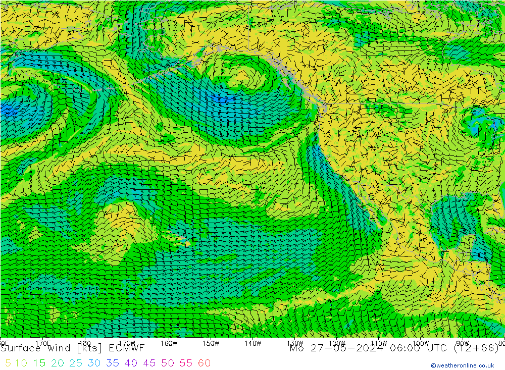 Surface wind ECMWF Mo 27.05.2024 06 UTC