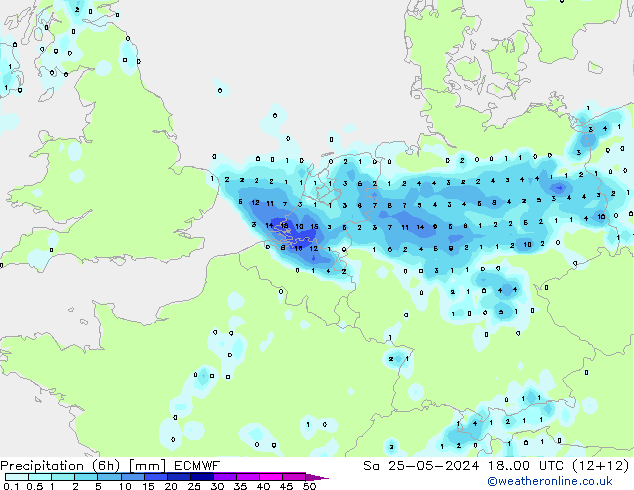 Z500/Rain (+SLP)/Z850 ECMWF sáb 25.05.2024 00 UTC