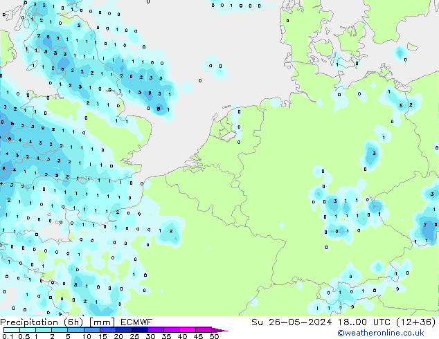 Z500/Rain (+SLP)/Z850 ECMWF Dom 26.05.2024 00 UTC