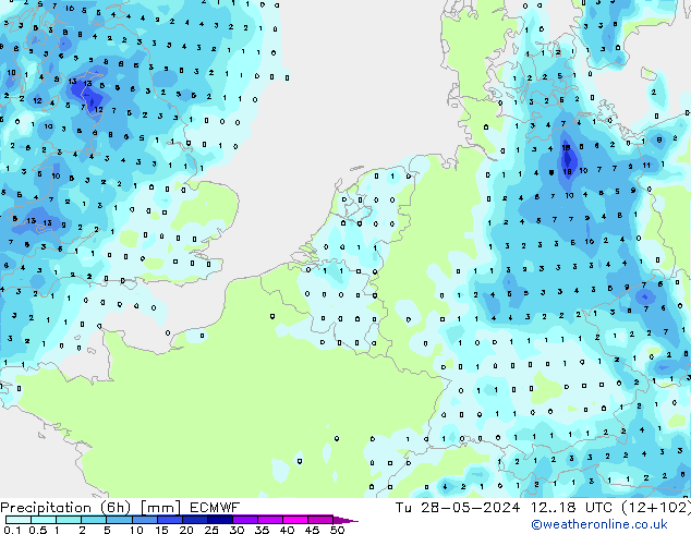 Z500/Rain (+SLP)/Z850 ECMWF mar 28.05.2024 18 UTC