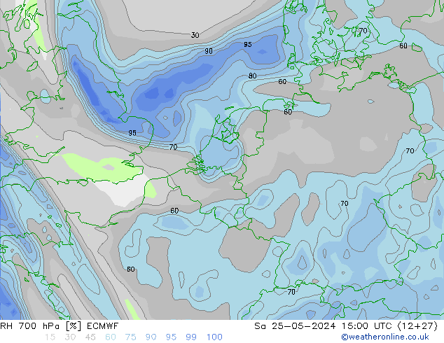 RV 700 hPa ECMWF za 25.05.2024 15 UTC