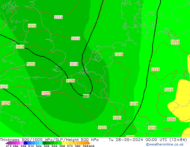 Thck 500-1000hPa ECMWF  28.05.2024 00 UTC