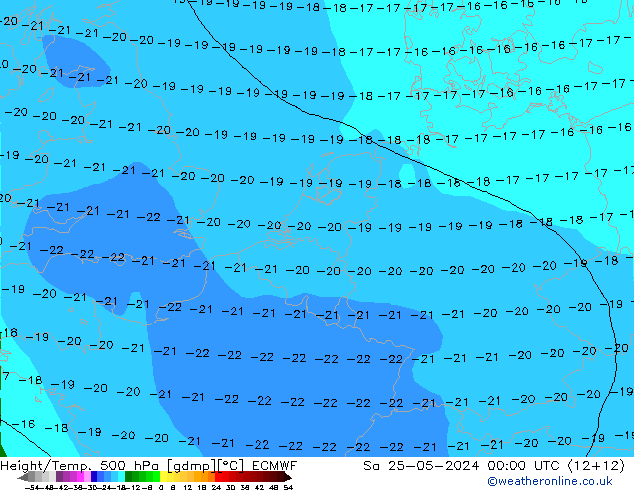 Z500/Rain (+SLP)/Z850 ECMWF sáb 25.05.2024 00 UTC