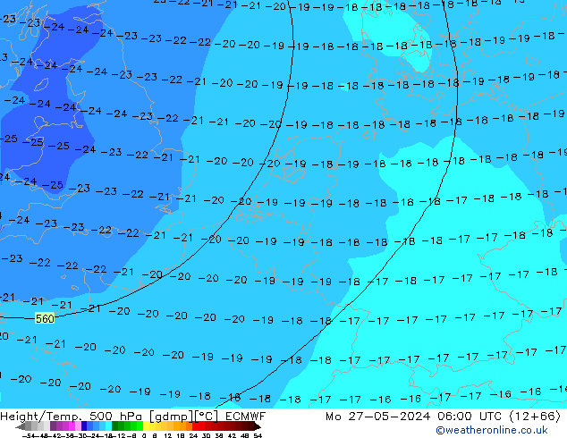 Z500/Rain (+SLP)/Z850 ECMWF Seg 27.05.2024 06 UTC