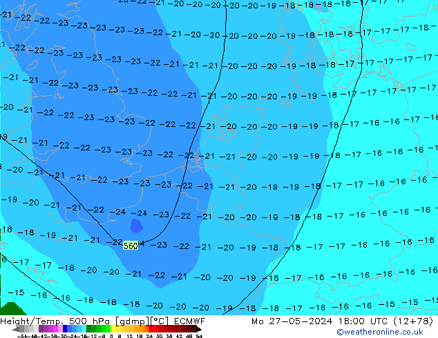 Z500/Rain (+SLP)/Z850 ECMWF Seg 27.05.2024 18 UTC