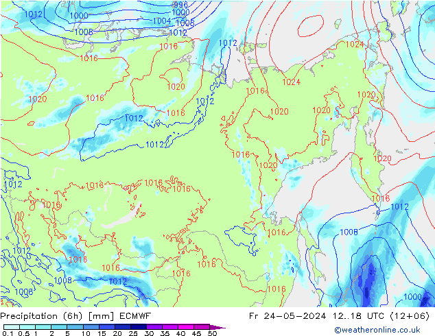 Z500/Rain (+SLP)/Z850 ECMWF Pá 24.05.2024 18 UTC