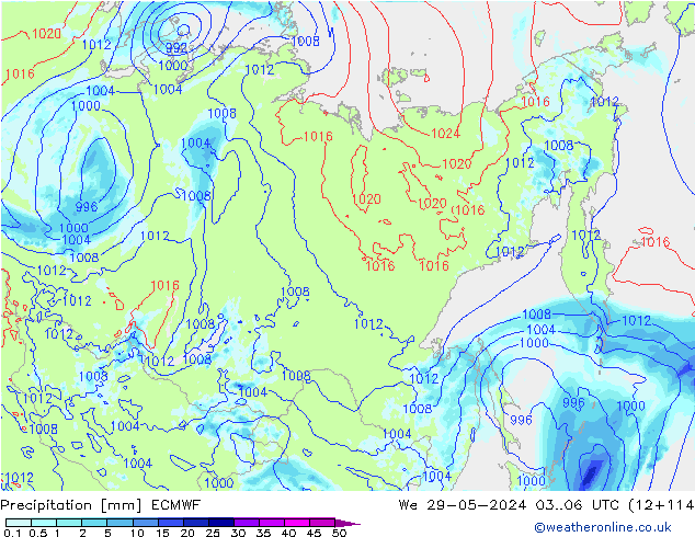 opad ECMWF śro. 29.05.2024 06 UTC