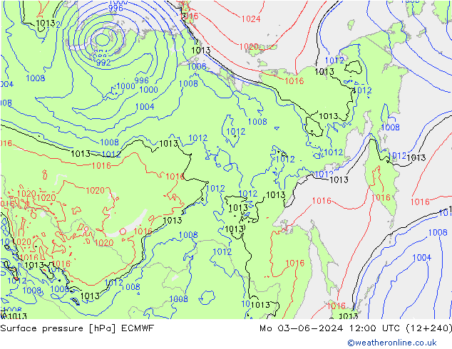 Yer basıncı ECMWF Pzt 03.06.2024 12 UTC