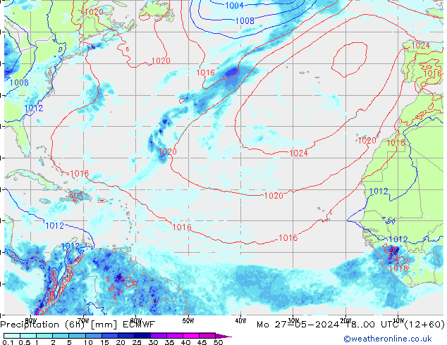 Z500/Rain (+SLP)/Z850 ECMWF  27.05.2024 00 UTC