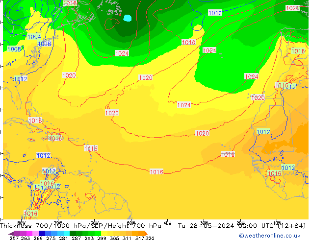 700-1000 hPa Kalınlığı ECMWF Sa 28.05.2024 00 UTC