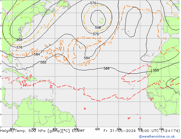 Z500/Rain (+SLP)/Z850 ECMWF пт 31.05.2024 18 UTC