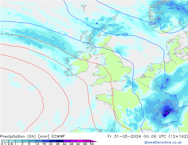 Z500/Rain (+SLP)/Z850 ECMWF Sex 31.05.2024 06 UTC